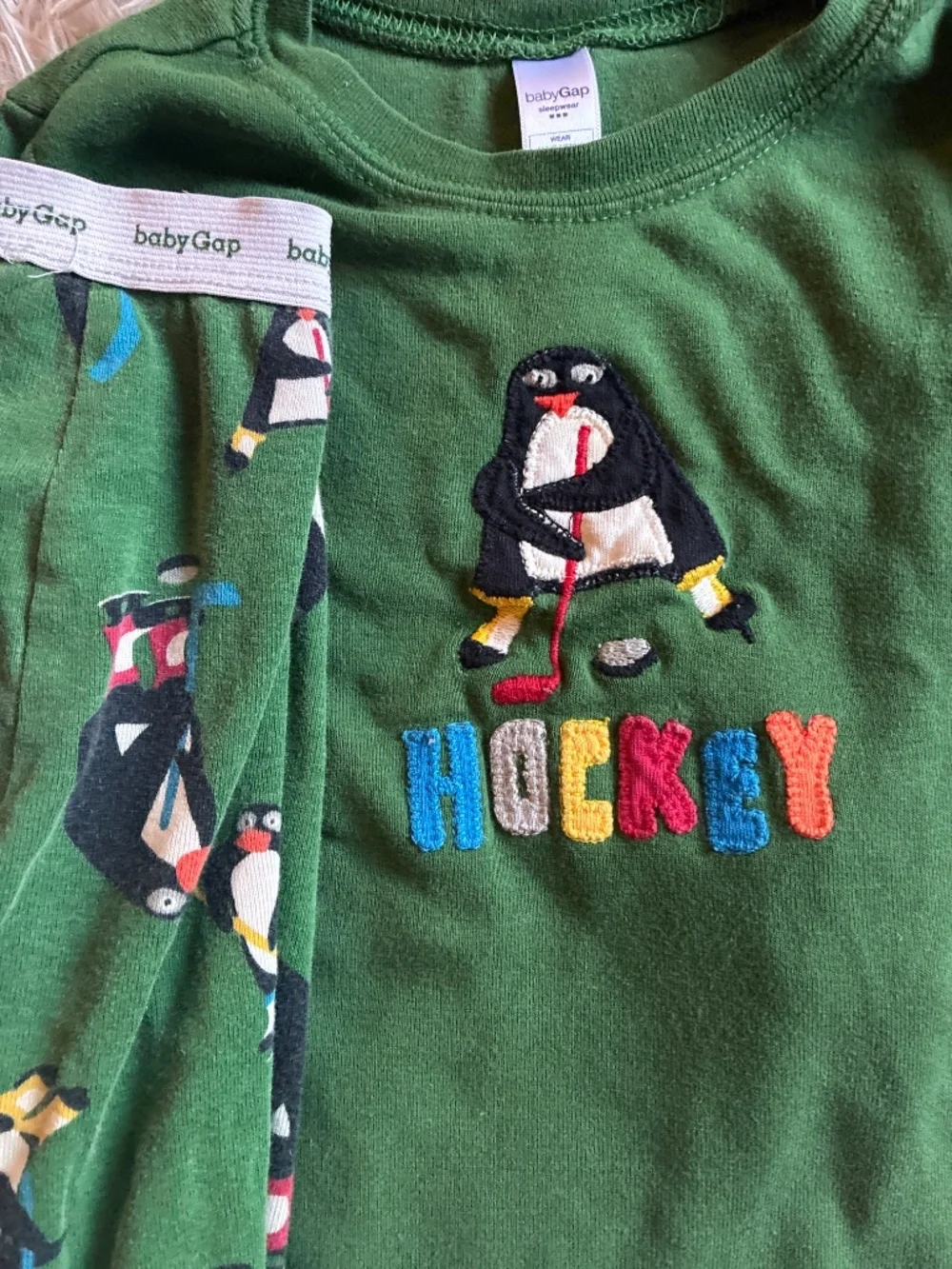 Gymboree and Baby Gap Hockey Pajamas 18-24 and 2T